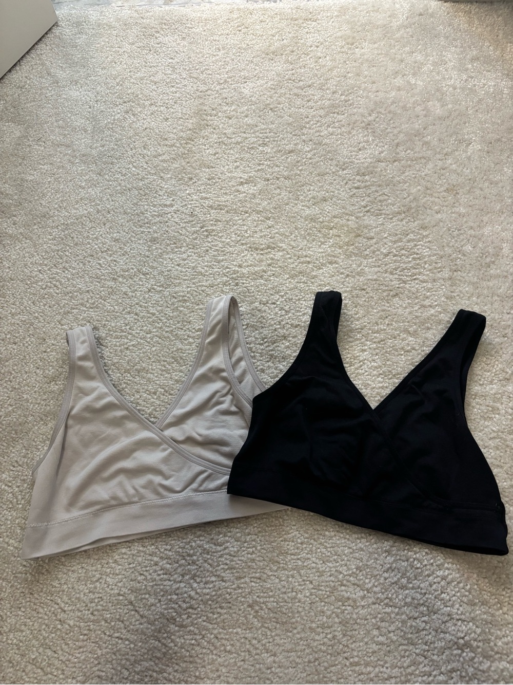 Sleep Nursing Bras - Black & Light Gray